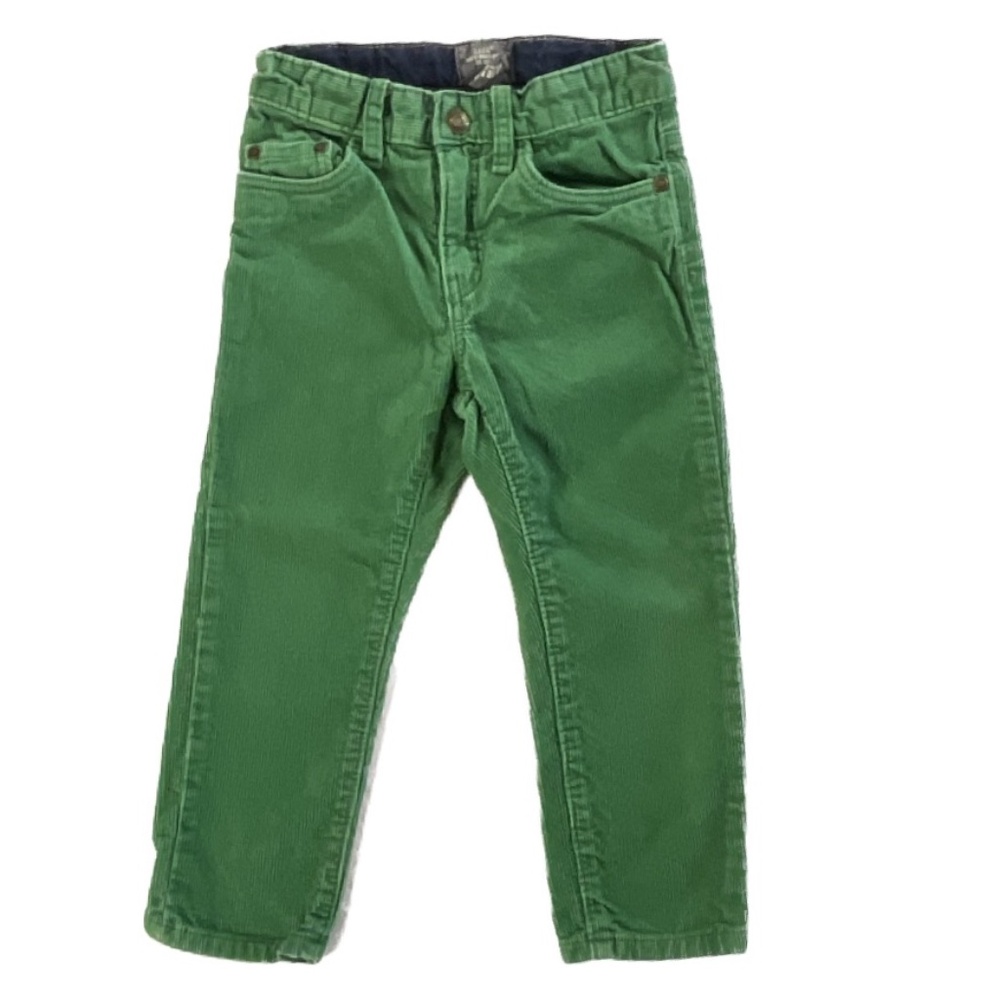 H&M Boys Green Corduroy Pants 2-3 Years
